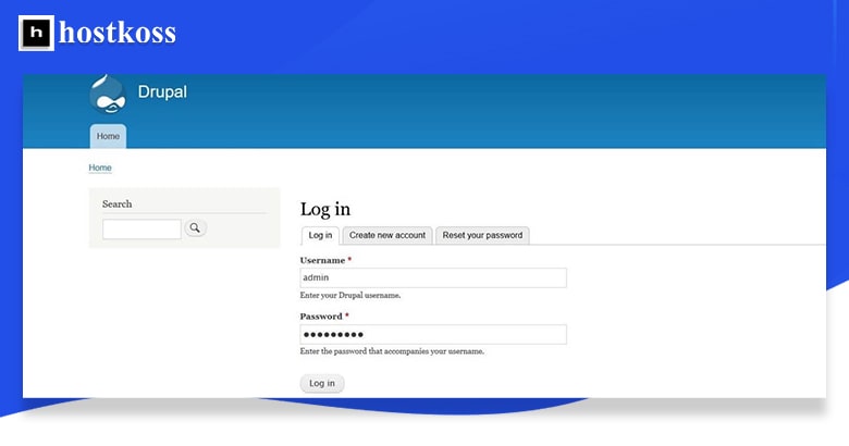 drupal-pagina di login