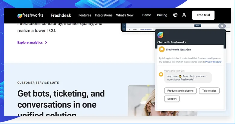 Freshdesk müşteri desteği için güçlü bir araçtır