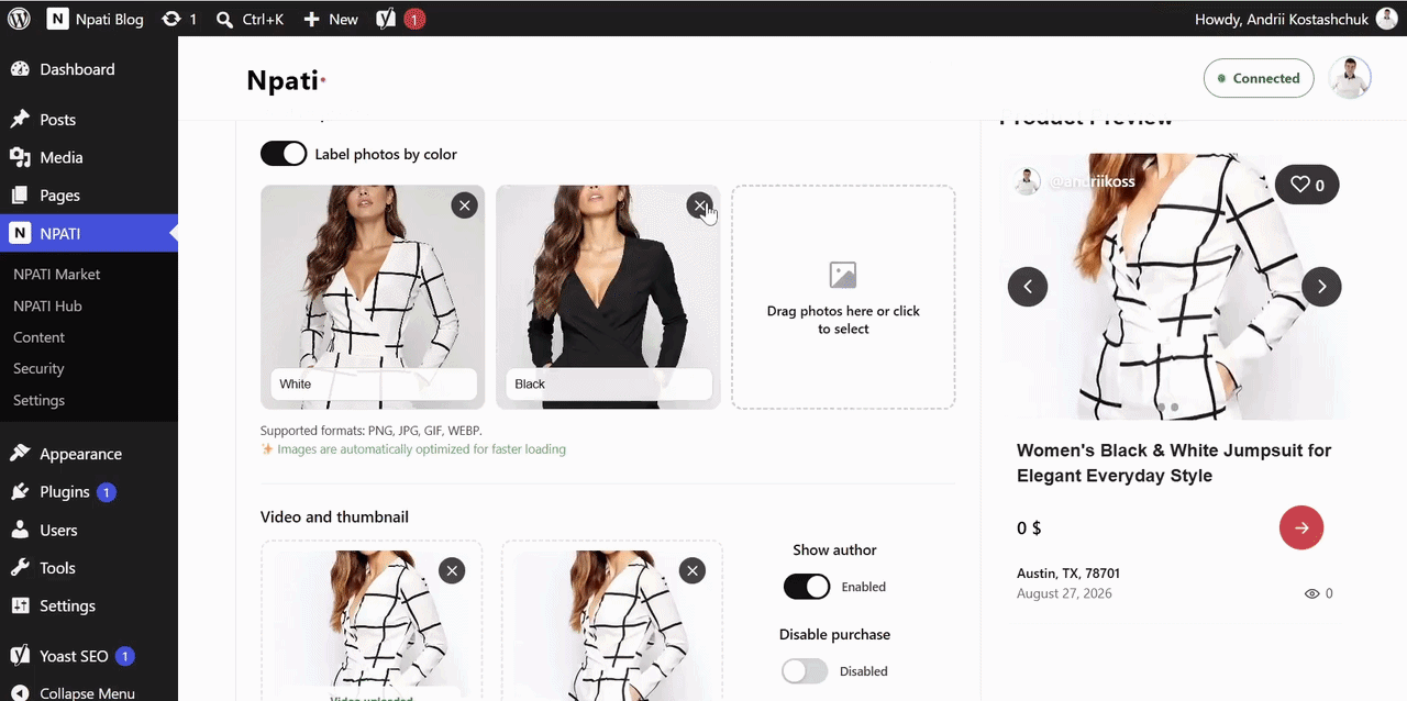 NPATI larger video focused marketplace listing